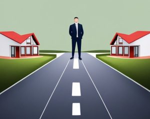 man on road illustration