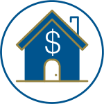 House equity 2 color with circle